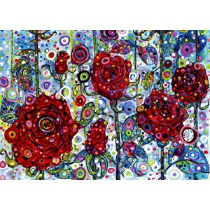 Puzzle sally rich - roses - 500 pièces