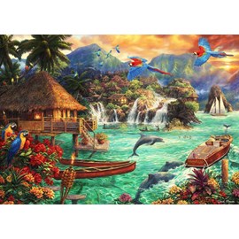 Puzzle chuck pinson - island life - 500 pièces
