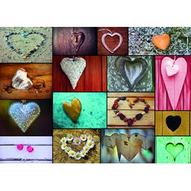 Puzzle collage coeurs - 500 pièces