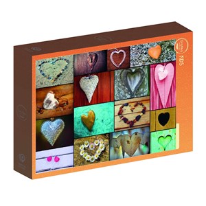 Puzzle collage coeurs - 500 pièces
