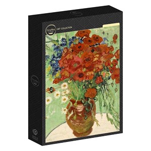 Puzzle vincent van gogh - vase with daisies and poppies, 1890 - 1000 pièces