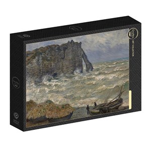 Puzzle claude monet - mer agitée à étretat, 1883 - 1000 pièces