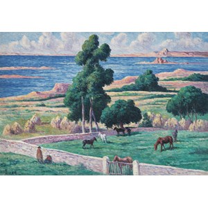 Puzzle maximilien luce - l'île à bois, kermouster, lézardrieu - 1000 pièces