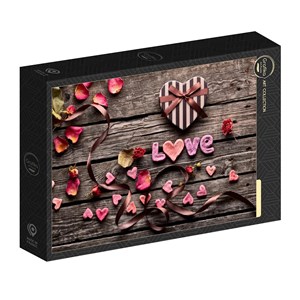Puzzle love - red hearts - 1000 pièces