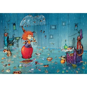 Puzzle françois ruyer - sorcière mouillée - 1000 pièces