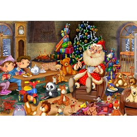 Puzzle françois ruyer - goûter de noël - 1000 pièces