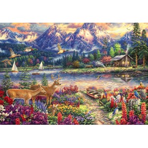 Puzzle chuck pinson - spring mountain majesty - 1000 pièces