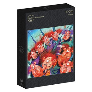 Puzzle françois ruyer - faces de sorcières - 1000 pièces