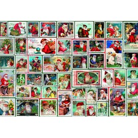 Puzzle santa stamps - 1000 pièces