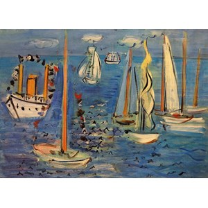 Puzzle raoul dufy - bateaux pavoisés, 1946 - 500 pièces