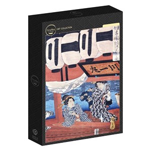 Puzzle hiroshige - evening cool and fireworks at ryogoku, 1847 - 500 pièces