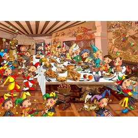 Puzzle françois ruyer - la fête médiévale - 1000 pièces