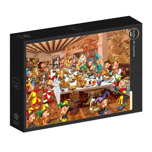 Puzzle françois ruyer - la fête médiévale - 1000 pièces