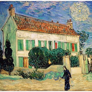 Puzzle vincent van gogh - la maison blanche, la nuit, 1890 - 1000 pièces