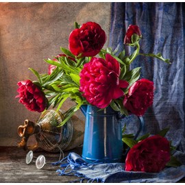 Puzzle pivoines roses - 1000 pièces