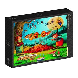 Puzzle françois ruyer - le barbecue des sorcières - 1000 pièces