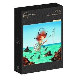 Puzzle françois ruyer - sorcière à la pêche - 1000 pièces