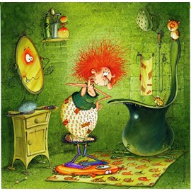 Puzzle françois ruyer - sorcière au régime - 1000 pièces