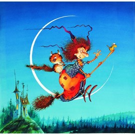 Puzzle françois ruyer - la sorcière sur son balai - 1000 pièces