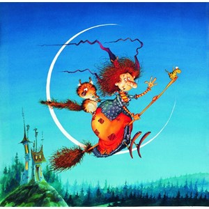 Puzzle françois ruyer - la sorcière sur son balai - 1000 pièces