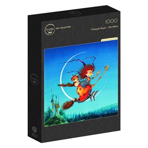 Puzzle françois ruyer - la sorcière sur son balai - 1000 pièces