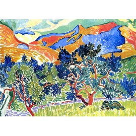 Puzzle andré derain - les montagnes de collioure - 500 pièces