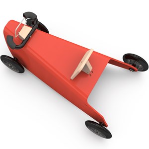 Bascule et porteur voiture - rouge