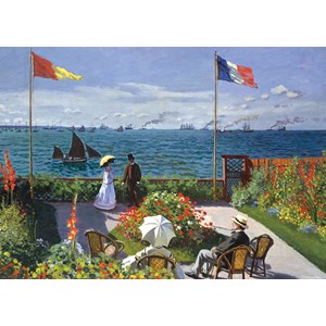 Puzzle 2 puzzles - l'art de monet : terrasse à sainte-adresse - 500 pièces