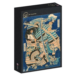 Puzzle hokusai - kamakura no gengoro seizing torinoumi tasaburo - 500 pièces