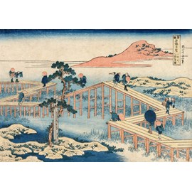 Puzzle hokusai - image ancienne du pont à huit parties dans l - 1000 pièces