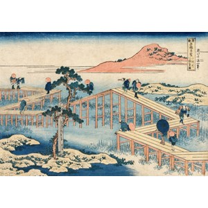 Puzzle hokusai - image ancienne du pont à huit parties dans l - 1000 pièces