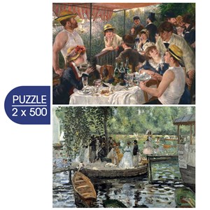 Puzzle 2 puzzles - l'art d'auguste renoir : le déjeuner des c - 500 pièces