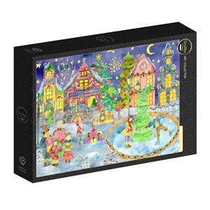 Puzzle patiner en attendant noël - 1500 pièces