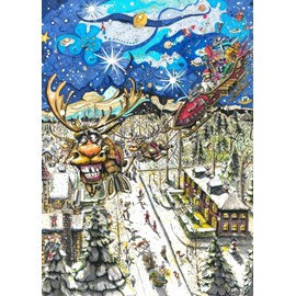 Puzzle la tournée du père noël - 1000 pièces