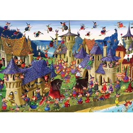 Puzzle françois ruyer - fête des sorcières au château - 1000 pièces