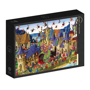 Puzzle françois ruyer - fête des sorcières au château - 1000 pièces