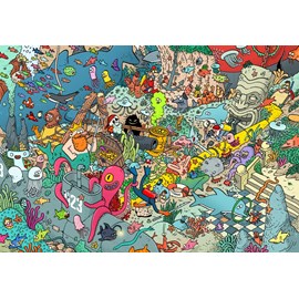 Puzzle monde sous-marin - 1000 pièces