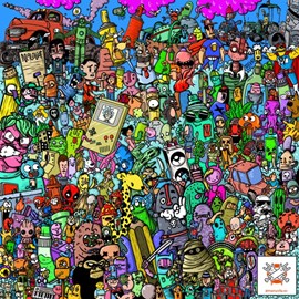 Puzzle cartoon party - 1000 pièces