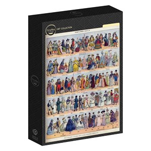 Puzzle illustration du larousse : costumes civils - 500 pièces