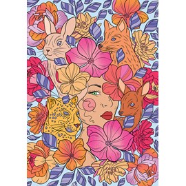 Puzzle amour floral - 1000 pièces