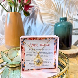 Bola de grossesse gravé or labradorite