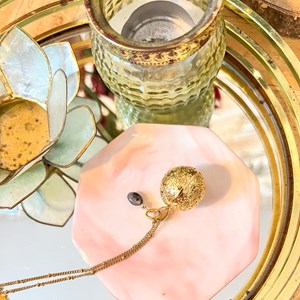 Bola de grossesse gravé or labradorite