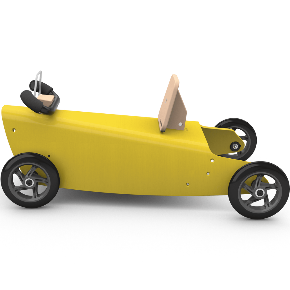Bascule et porteur voiture - jaune