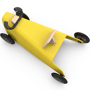 Bascule et porteur voiture - jaune