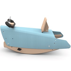 Bascule et porteur voiture - bleu