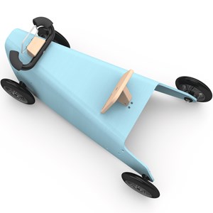 Bascule et porteur voiture - bleu