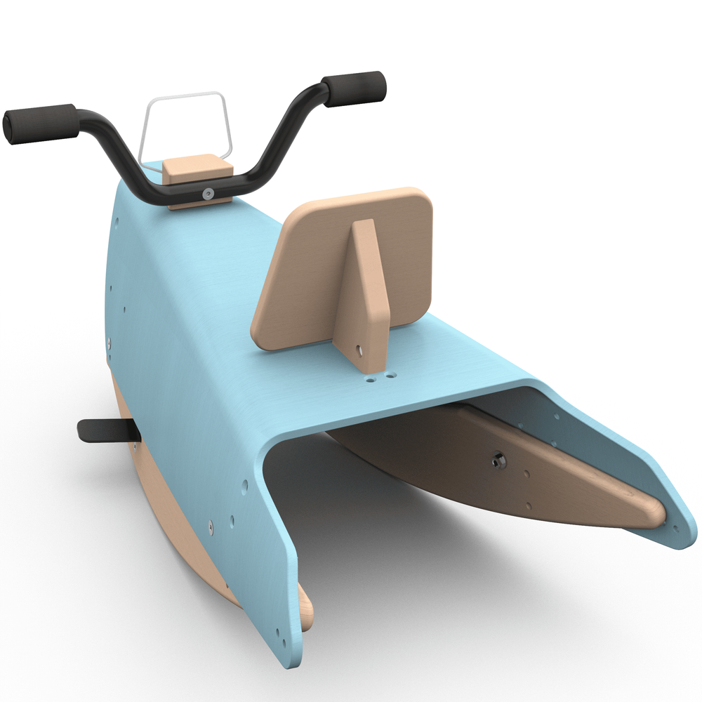 Bascule et porteur moto - bleu