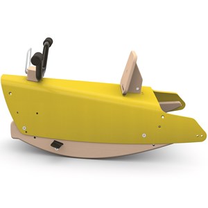 Moto à bascule - jaune