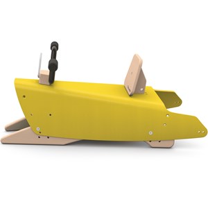 Moto à bascule - jaune