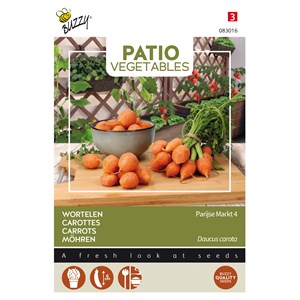 Buzzy patio veggies carottes de paris 4 semences - ca. 1 gr (livraison